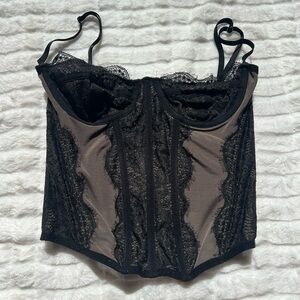 Elegant Black Lace Bustier
